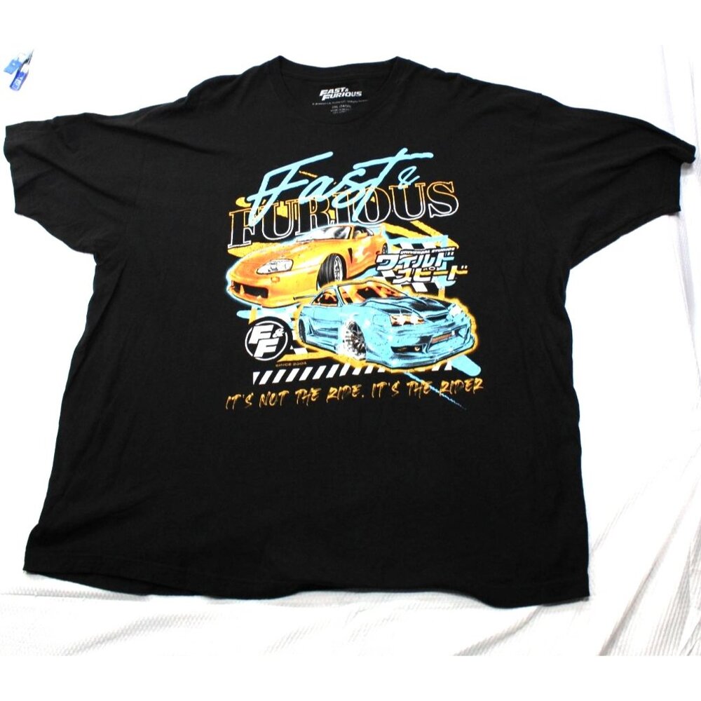 Fast & Furious Graphic Tee 3XL 100% Cotton Black Universal Studios Mens‎